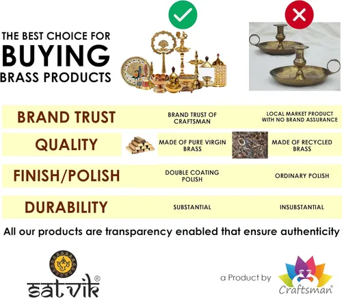 Miniatura 4 de SATVIK - Lámpara decorativa de latón extra grande Akhand Diya, Jyot Diwali Dia Deepawali Puja Deepak, lámpara de aceite tradicional, Diyas Pooja