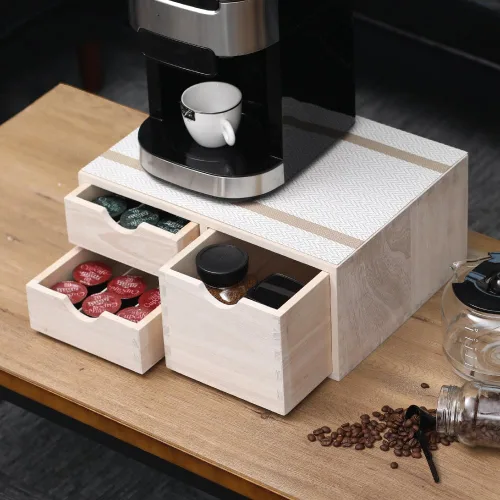 Miniatura 11 de DDYURI Cajón Organizador de Almacenamiento para Cápsulas de Café - Organizador de Escritorio Multifuncional con Cajones Para Cápsulas K de Cafetera