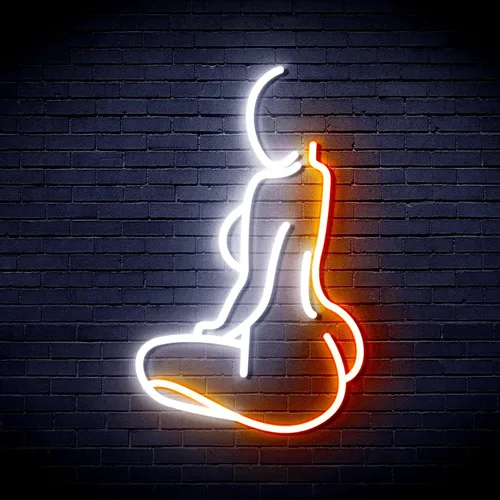 Miniatura 16 de ADVPRO Señora Back Shape Flex Silicone LED Neon Sign - Azul - st16s32-fnu0267-b