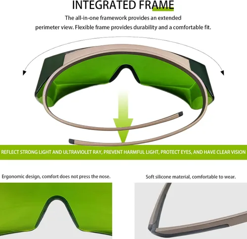 Miniatura 4 de Gafas de seguridad para soldadura, gafas de seguridad integradas envolventes, sombra 8 gafas para corte de plasma, nuevo en 2023 Color 3