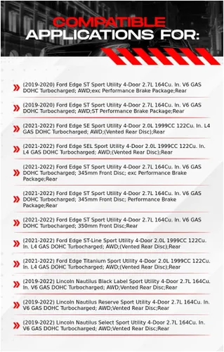 Miniatura 2 de R1 Concepts Frenos traseros y rotores Hardware incluido Kit de pastillas de freno y rotores de freno trasero óptimo OEp Compatible con Ford