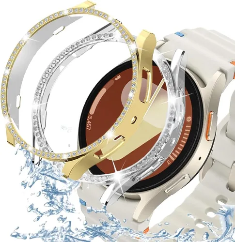 Miniatura 31 de DEALELE Paquete de 1 + 3 fundas y protector de pantalla compatible con Samsung Galaxy Watch FE / 5/4 de 1.575 pulgadas, funda protectora