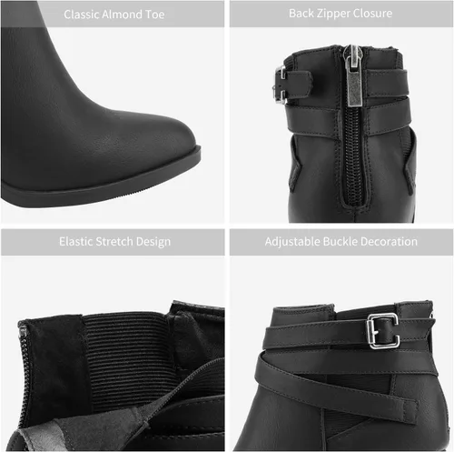 Miniatura 3 de TOETOS Chicago - Botines de tacón grueso para mujer