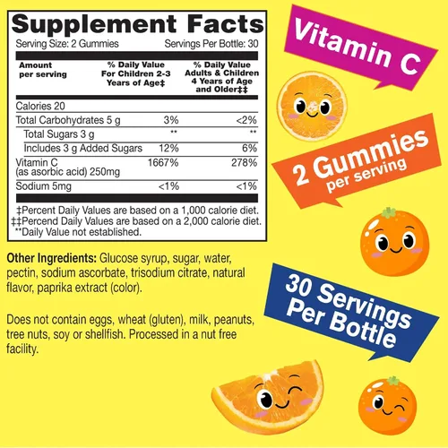 Miniatura 2 de WellYeah Gomitas de vitamina C para niños (250 mg) - 60 gomitas