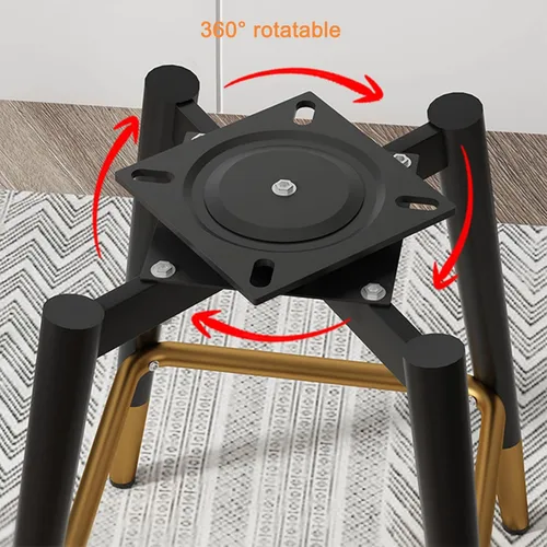 Miniatura 6 de Taburetes de bar giratorios de terciopelo con respaldo para isla de cocina, comedor y sillas tapizadas para bar en casa. Verde