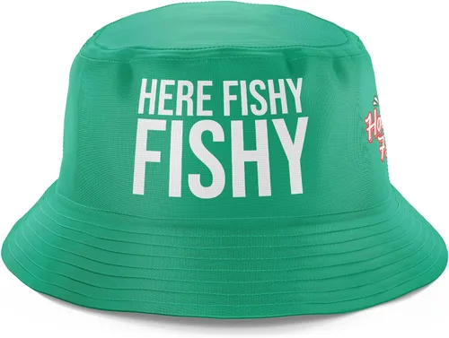 Miniatura 6 de Regalos de pesca para hombres, WTF Wheres The Fish, divertido sombrero de pesca, sombrero de pescador, sombrero de sol para pesca Wtf - Verde
