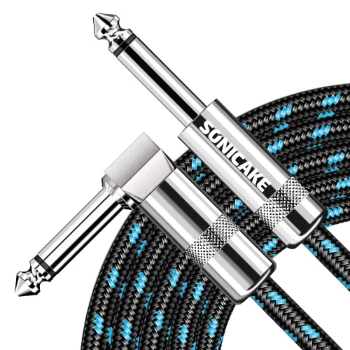 Miniatura 10 de SONICAKE Cable de guitarra de 10 pies para guitarra, bajo, guitarra eléctrica, instrumento de mandolina eléctrica, amplificador de audio, ángulo