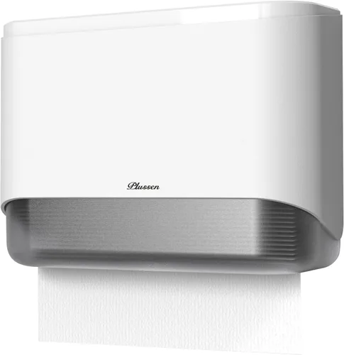Miniatura 12 de Dispensador de toallas de papel para montaje en pared, adhesivo sin perforación, multipliegue, triple pliegue C, dispensador comercial de toallas