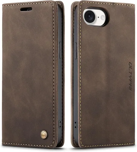 Miniatura 82 de QLTYPRI Para iPhone Air Case Wallet Con Tarjetero, Vintage PU Cuero Kickstand Cierre Magnético A Prueba De Golpes Folio Libro Funda Para IPhone 17