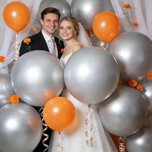 Miniatura 4 de 32 globos grandes de color plata perla de 18 pulgadas, globos redondos de látex grandes plateados para decoración de cumpleaños y boda. C16-perla