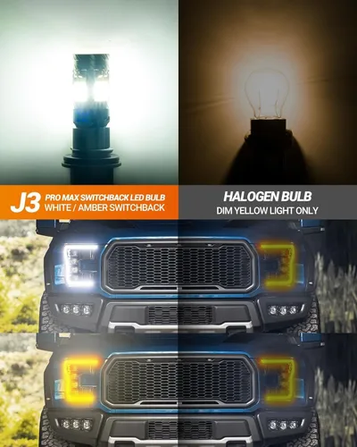 Miniatura 3 de SEALIGHT 3157 Switchback LED Bulb, Latest CANBUS 3156 LED Light With Turbo Fan, 3057 3457 4157 Amber/White Dual Color Anti Hyper Flash Turn Signal