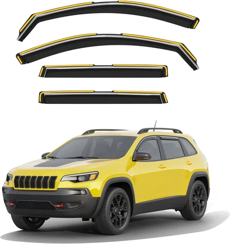 Miniatura 34 de Protectores de lluvia para ventana de canal para Jeep Grand Cherokee 2011-2021 (no para L), protectores de lluvia extra duraderos, viseras laterales