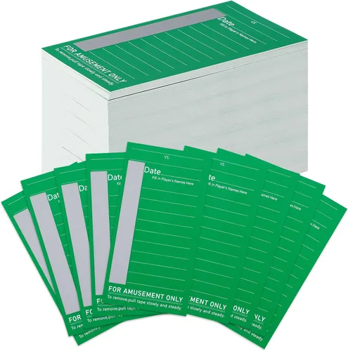 Paquete de 100 tarjetas deportivas de 10 líneas, tarjetas de tira de fútbol Super Bowl de fútbol, 100 tarjetas de béisbol verde sin repetición,