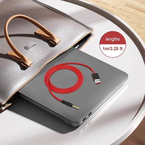 Miniatura 5 de Alitutumao Cable de carga USB de 0.138 in, cable de sincronización de datos, compatible con auriculares inalámbricos Beats By Dre Studio Solo