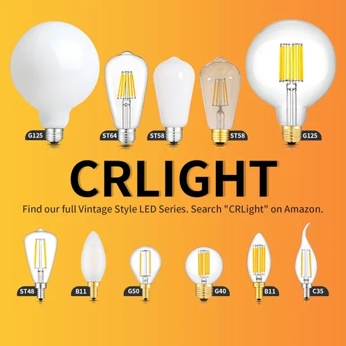 Miniatura 6 de Bombilla LED regulable de 3000 K, 4 W, blanco suave, equivalente a 40 W, 400 lúmenes, bombillas LED E12, forma de torpedo de cristal transparente