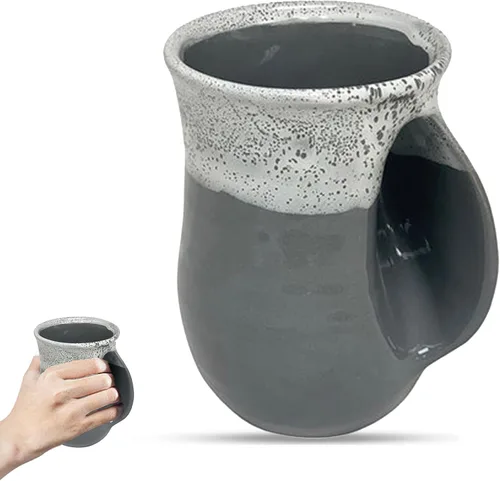 Miniatura 22 de Clay in Motion - Taza calentadora de manos para diestros, diseño Desert Sand