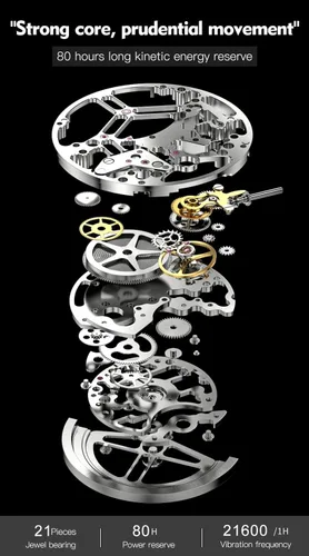 Miniatura 5 de OLEVS Relojes automáticos para hombre, esqueleto mecánico de lujo, color negro, plateado, impermeable, luminoso, cristal de zafiro