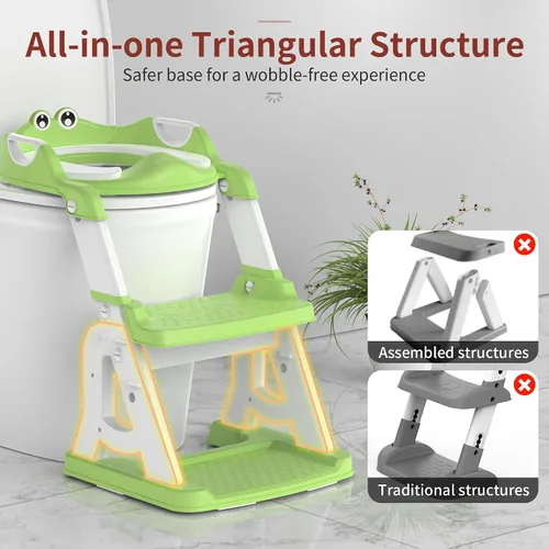 Miniatura 2 de Asiento de entrenamiento para ir al baño, inodoro de entrenamiento 2 en 1 mejorado para niños pequeños, asiento de inodoro para niños pequeños