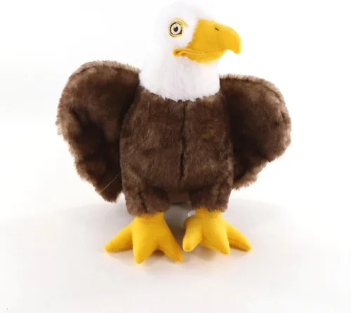 Miniatura 2 de The Petting Zoo Peluche de águila calva, regalos para niños, animales de vida silvestre Earth Keeperz, juguete de peluche de águila calva marrón