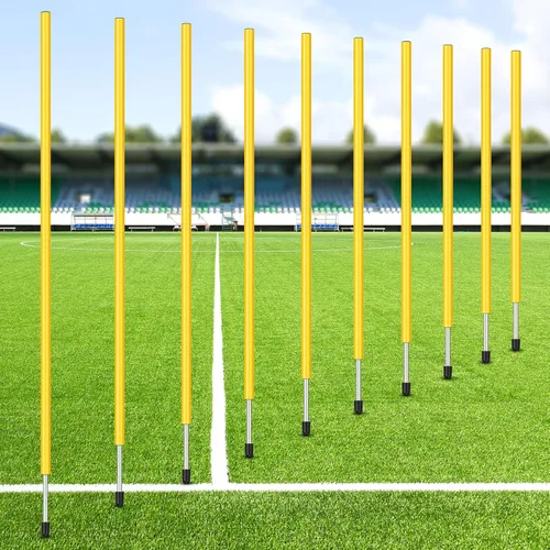Blulu Bastones de agilidad de entrenamiento de 5 pies Forza Slalom ajustables para entrenamiento de fútbol, palos de fútbol, equipo de agilidad para