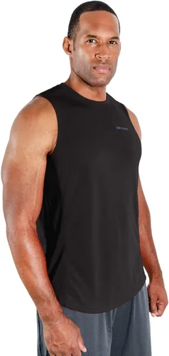 Miniatura 6 de DEVOPS - Paquete de 3 camisetas sin mangas para hombre, ajuste seco, para músculos, camiseta de entrenamiento