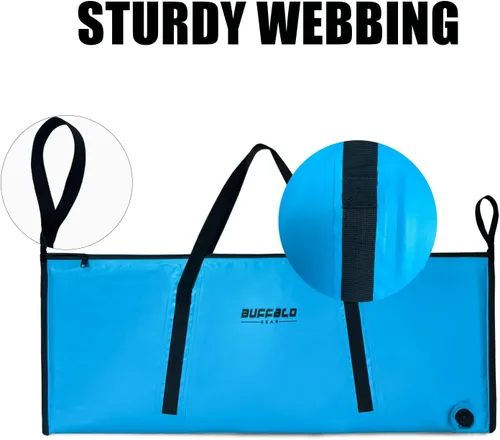 Miniatura 6 de Bolsa enfriadora térmica Buffalo Gear para peces, 40x18 pulgadas 48x18 pulgadas, a prueba de fugas, bolsa portátil impermeable, mantiene el hielo