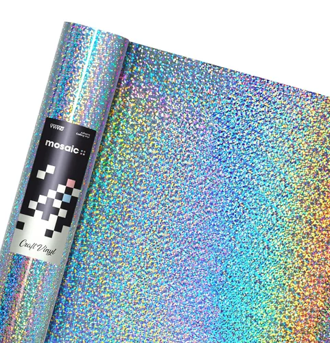 Miniatura 7 de VViViD Mosaic+ Vinilo para manualidades (holográfico cepillado azul, 1 x 5 pies)