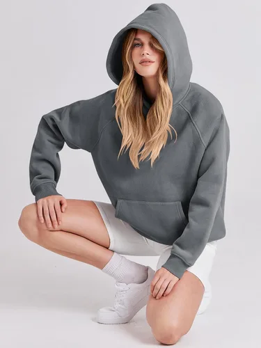 Miniatura 7 de ANRABESS - Sudaderas con capucha para mujer, sobre talla, de vellón de manga larga, modelo de 2024, para otoño
