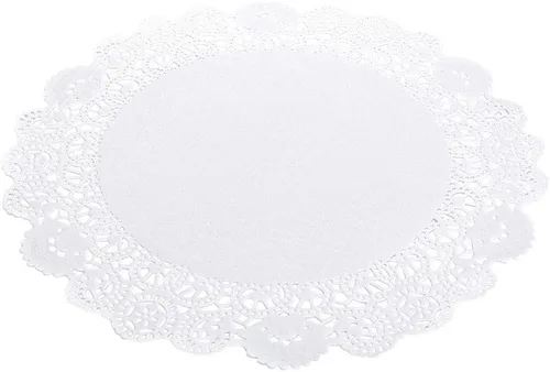 Miniatura 83 de Restaurantware Pastry Tek Blondas de Encaje de 4 x 4 Pulgadas 100 Vajilla Decorativa - Blondas de Mesa Desechables Redondas de Papel Negro