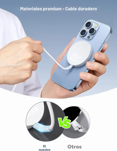Miniatura 6 de Cargador MagSafe magnético inalámbrico para iPhone compatible con iPhone 17 Pro Max Air 16 15 14 Pro Max Plus 13 12 Pro Max y AirPods 4 3 2 Pro