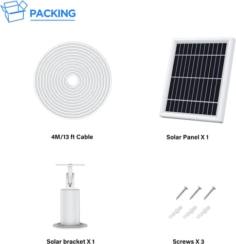 Miniatura 7 de OLAIKE Panel solar para anillo Stick Up Cam batería/enchufe, cargador solar impermeable de carga continua con cable de alimentación impermeable