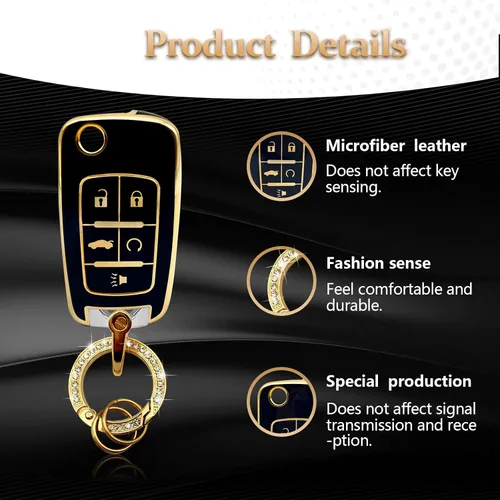 Miniatura 4 de Vrasly Compatible con funda para llavero Chevy con cordón para llavero