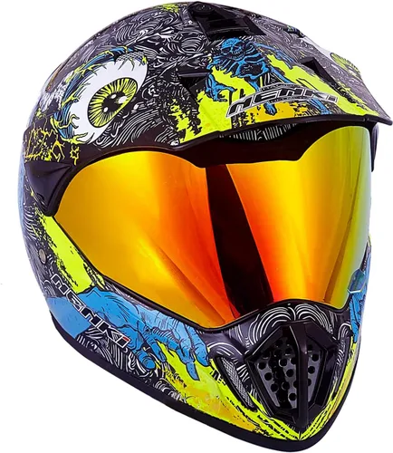 Cascos de Dirt Bike ATV MX Motocross Cascos de Cuatro Ruedas para Adultos Cascos de Motocicleta Deportivos Duales Todoterreno para Hombres Mujeres