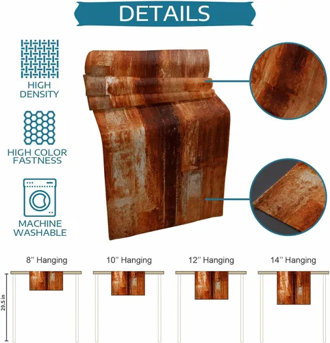 Miniatura 7 de Camino de mesa naranja quemado, 120 pulgadas de largo, pinturas modernas al óleo, camino de mesa abstracto para cocina, comedor, bufandas, obra