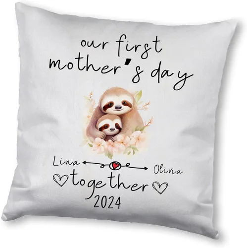 Miniatura 14 de Sloth Family Mother's Day, Personalised Pillow Case Decor for Home, Present for Mom, Grandmother, for Her Sloth 7