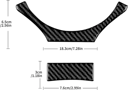 Miniatura 2 de AIRSPEED Para Lexus IS - Adhesivo decorativo para volante de fibra de carbono, marco central para Lexus IS250, IS300, IS350, 200T, 2013-2019, Para