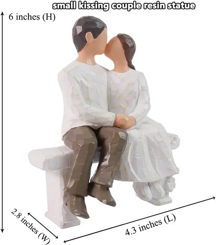Miniatura 7 de jinhuoba Figuras románticas para parejas, escultura pintada a mano, el mejor regalo de San Valentín, matrimonio, aniversario, boda, compromiso