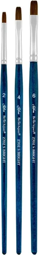 Miniatura 8 de Silver Brush Limited BA-2753S BelleAqua - Juego de pinceles redondos básicos para acuarela, 3 piezas, mango corto profesional, juego de pinceles Set