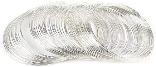 Miniatura 2 de Golden Jewelry Wire - Alambre de acero con memoria de 100 bucles para hacer joyas, envolver piedras, collares y pulseras