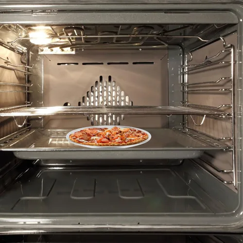 Miniatura 4 de Zerodeko Bandeja de pizza de acero inoxidable, bandeja redonda perforada para pizza, bandeja para hornear pizza, bandeja para servir pizza
