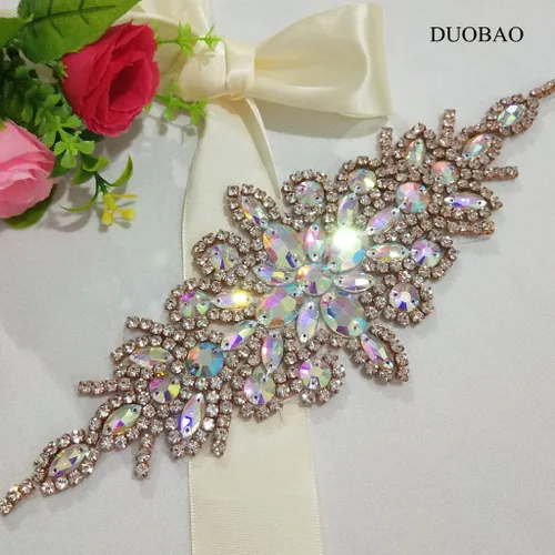 Miniatura 5 de Apliques de cuentas de perlas de diamantes de imitación rojos apliques de novia accesorios de cristal de ajuste de diamantes de imitación