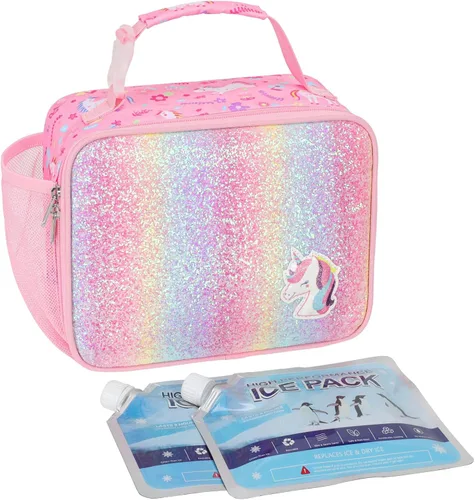 Miniatura 13 de Bagseri Lonchera para Niños Varones - Lonchera Aislada para Niños Reutilizable a Prueba de Fugas Lonchera para Niños Varones con Soporte para Fósil
