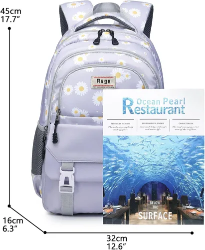 Miniatura 2 de Asge Backpack for Girls Backpack Teenage School Backpack College Bookbag for Kids Casual Daypack with Lunch Box
