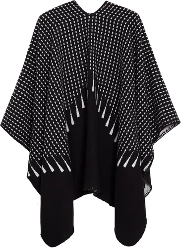 Miniatura 67 de Urban CoCo Poncho de colores para mujer, chal con frente abierto, color en bloques