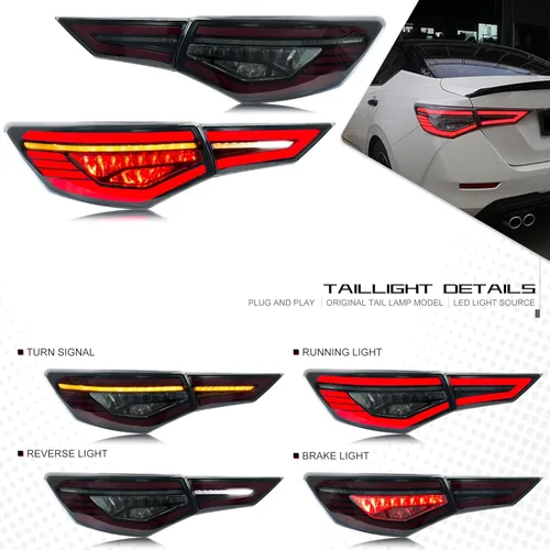 Miniatura 2 de inginuity time Luces traseras LED negras para Nissan Sentra 2020 2021 2022 2023 B18 SV SR señal secuencial inicio animación lámparas traseras