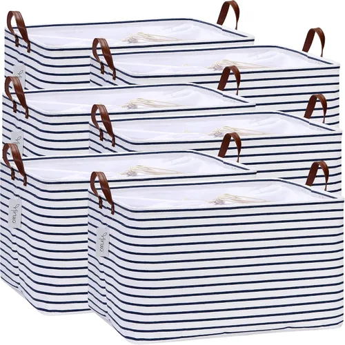 Miniatura 80 de Hinwo 31L Bolsas de almacenamiento grandes, organizadores de armario y almacenamiento, cestas de estante, cestas de almacenamiento plegables