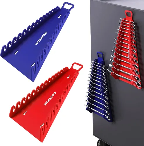 Miniatura 10 de WORKPRO Paquete de 2 organizadores magnéticos de llaves, juego de 12 piezas para cajón de caja de herramientas, juego de bandejas de herramientas
