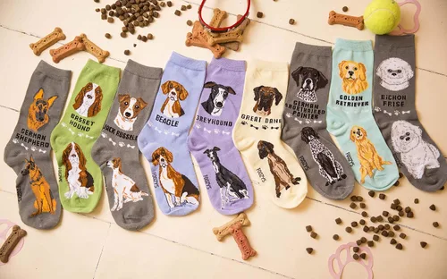Miniatura 3 de Calcetines unisex Foozys Crew Calcetines novedosos para perros de razas grandes y medianas (2 pares)