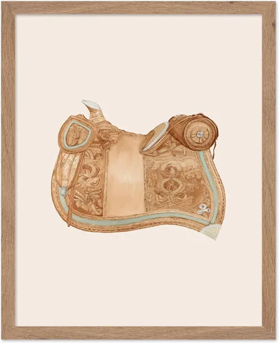 Miniatura 39 de Poster Master Póster vintage de cuero para silla de montar, estampado retro de vaquero, arte de silla de montar, diseño occidental, impresión