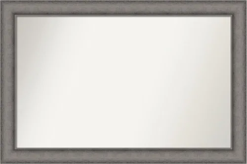 Miniatura 489 de Amanti Art Espejo de pared personalizado no biselado (24.5 x 24.5 pulgadas), marco gris marrón alta, varios tamaños personalizados, espejo de baño